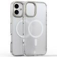 For iPhone 16 Plus Frosted Crystal Clear Lens Holder MagSafe Magnetic Phone Case(Transparent) - free shipping - PMC TechLife - Order now!