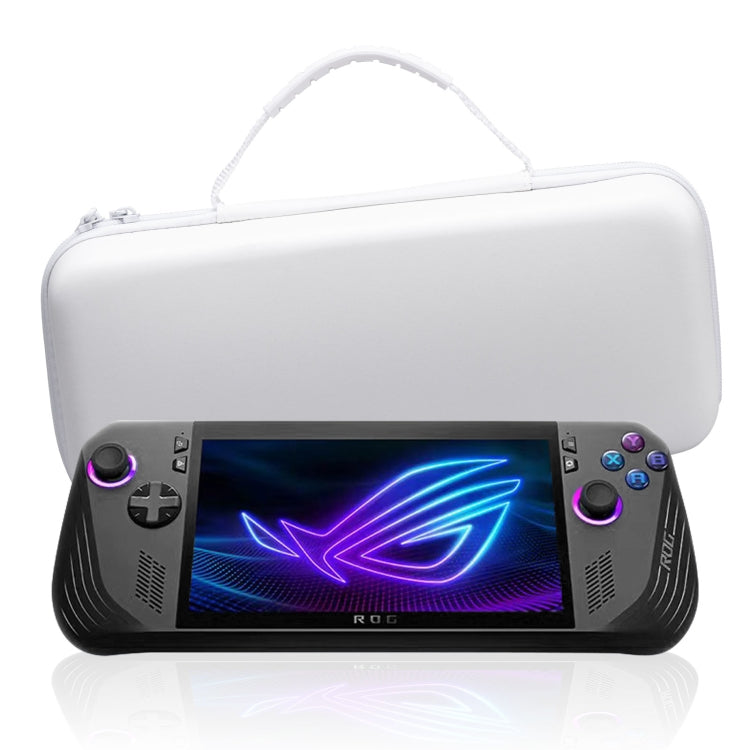 For ASUS ROG Ally X Game Console EVA Leather Pattern Handbag(White)