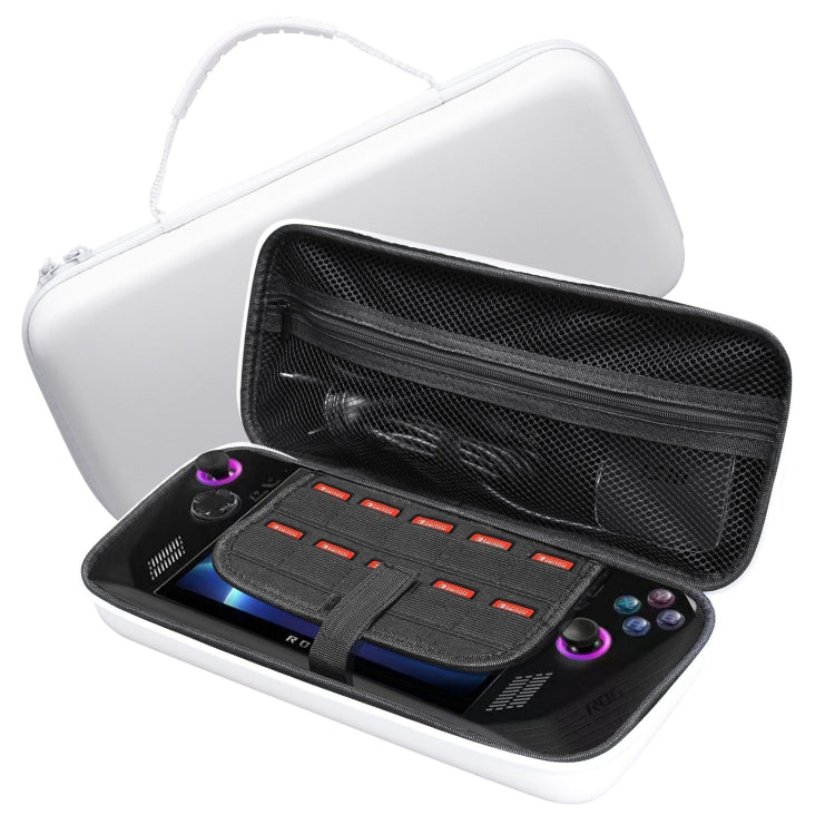 For ASUS ROG Ally X Game Console EVA Leather Pattern Handbag(White)