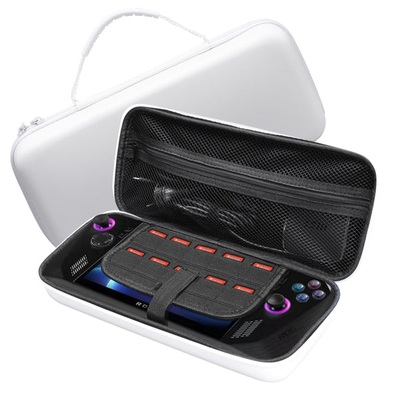 For ASUS ROG Ally X Game Console EVA Leather Pattern Handbag(White)