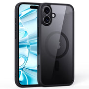 For iPhone 16 Ming Shield Series MagSafe Magnetic Phone Case(Black)