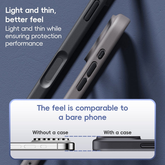 For iPhone 16 Ming Shield Series MagSafe Magnetic Phone Case(Frosted Transparent)