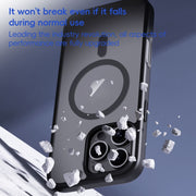 For iPhone 16 Ming Shield Series MagSafe Magnetic Phone Case(Frosted Transparent)
