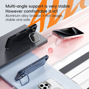 For iPhone 16 Plus Glitter Powder Lens Holder MagSafe Magnetic Phone Case(Transparent)