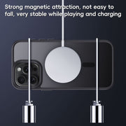 For iPhone 16 Frosted MagSafe Magnetic Phone Case(White)