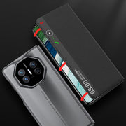 For Huawei Mate X5 GKK Blade Flip PU Phone Case(Carbon Fiber)