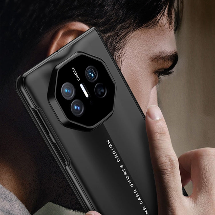 For Huawei Mate X5 GKK Blade Flip PU Phone Case(Carbon Fiber)