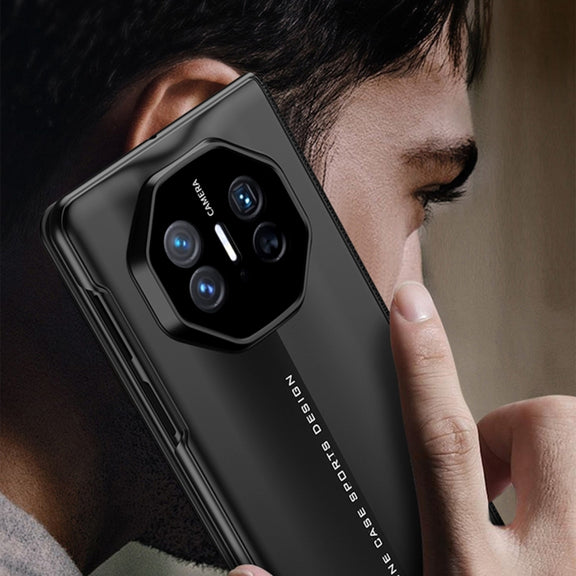 For Huawei Mate X5 GKK Blade Flip PU Phone Case(Carbon Fiber)