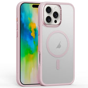 For iPhone 16 Pro Max Frosted MagSafe Magnetic Phone Case(Pink)