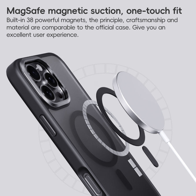 For iPhone 16 Plus Frosted MagSafe Magnetic Phone Case(Grey)