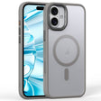 For iPhone 16 Frosted Lens Holder MagSafe Magnetic Phone Case(Grey) - iPhone 16 Cases by PMC TechLife | Online Shopping South Africa | PMC TechLife | Buy Now Pay Later Mobicred