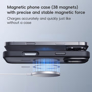 For iPhone 16 Plus Frosted Lens Holder MagSafe Magnetic Phone Case(Puprle)