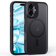 For iPhone 16 Plus Fine Hole Frosted MagSafe Magnetic Phone Case(Black) - free shipping - PMC TechLife - Order now!