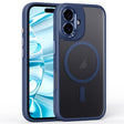 For iPhone 16 Fine Hole Frosted MagSafe Magnetic Phone Case(Titanium Blue) - iPhone 16 Cases by PMC Jewellery | Online Shopping South Africa | PMC Jewellery | Buy Now Pay Later Mobicred