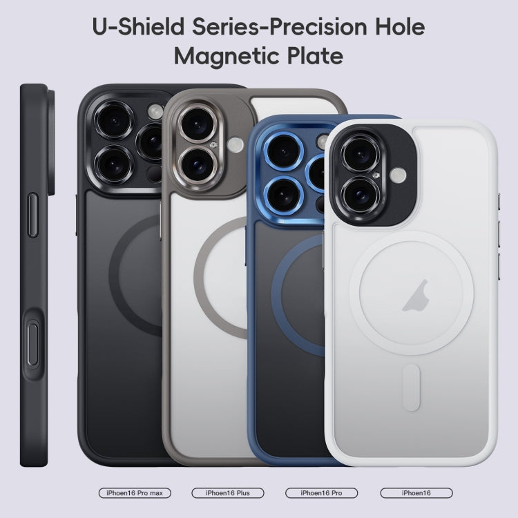 For iPhone 16 Pro Fine Hole Frosted MagSafe Magnetic Phone Case(Grey)