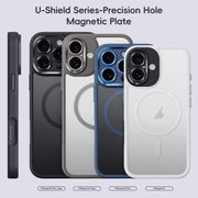 For iPhone 16 Pro Fine Hole Frosted MagSafe Magnetic Phone Case(Grey)