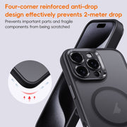 For iPhone 16 Pro Fine Hole Frosted MagSafe Magnetic Phone Case(Grey)
