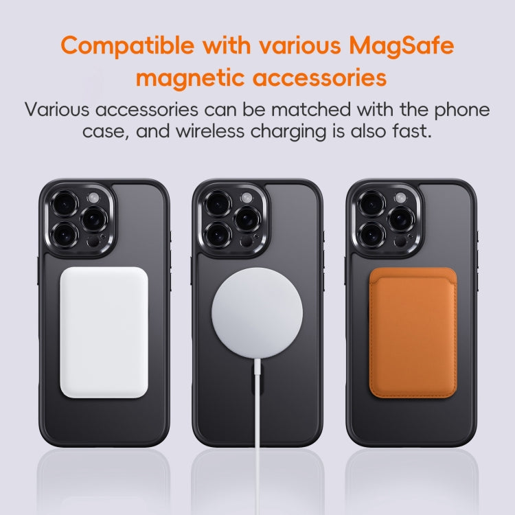 For iPhone 16 Pro Fine Hole Frosted MagSafe Magnetic Phone Case(Grey)
