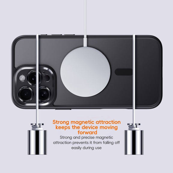For iPhone 16 Pro Fine Hole Frosted MagSafe Magnetic Phone Case(Grey)