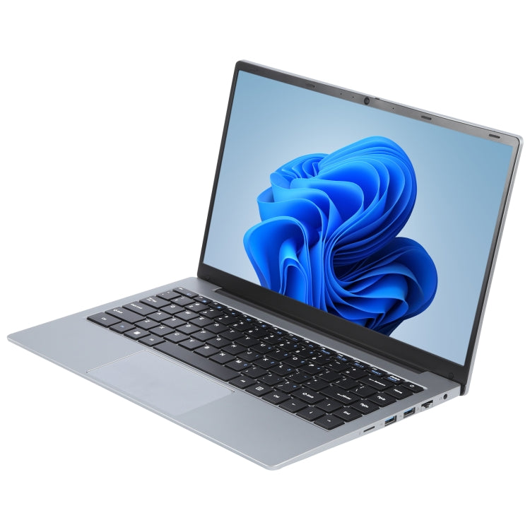 14 inch Windows 11 Laptop, 8GB+128GB, Gen 4th Intel Core i3 CPU, 180 Degree Rotation Axis(Silver)