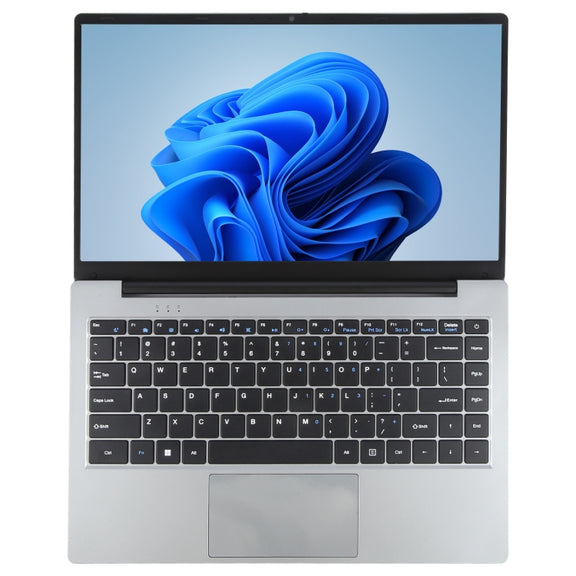 14 inch Windows 11 Laptop, 8GB+128GB, Gen 4th Intel Core i3 CPU, 180 Degree Rotation Axis(Silver)