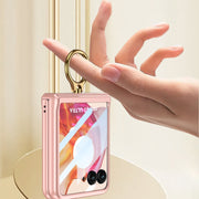 For Motorola Razr 50 Ultra GKK Integrated Magnetic Hinged Flip Case with Ring Holder(Green)