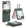 For Motorola Razr 50 GKK Integrated Magnetic Hinged Flip Case with Ring Holder(Green) - free shipping - PMC Jewellery - Order now!