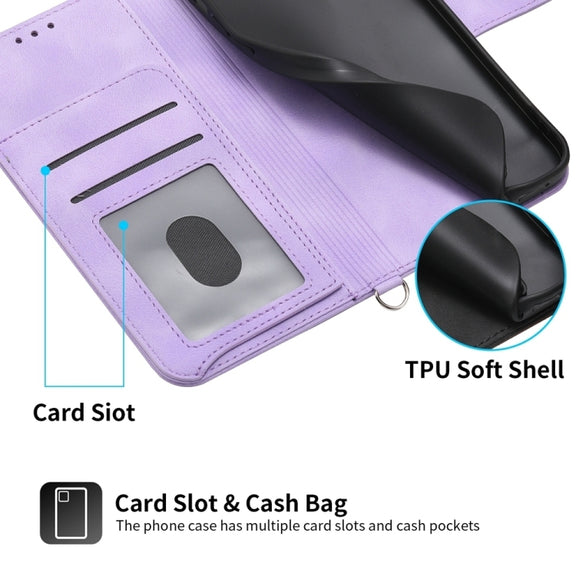 For Redmi K70 Ultra Skin Feel Flowers Embossed Wallet Leather Phone Case(Purple)