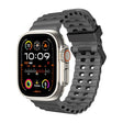 For Apple Watch Ultra 2 49mm Ocean Dual-Row Hole Silicone Watch Band(Grey) - free shipping - PMc TechLife - Order now!