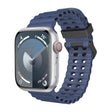 For Apple Watch Series 7 45mm Ocean Dual-Row Hole Silicone Watch Band(Midnight Blue) - free shipping - PMc TechLife - Order now!