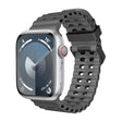 For Apple Watch Series 4 44mm Ocean Dual-Row Hole Silicone Watch Band(Grey) - free shipping - PMc TechLife - Order now!