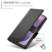 For Redmi K70 Ultra Side Buckle Magnetic Frosted Leather Phone Case(Black)
