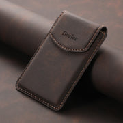 Denior V12 MagSafe Magnetic Phone PU Card Sleeve(Brown)