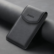 Denior V12 MagSafe Magnetic Phone PU Card Sleeve(Black)