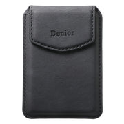 Denior V12 MagSafe Magnetic Phone PU Card Sleeve(Black)
