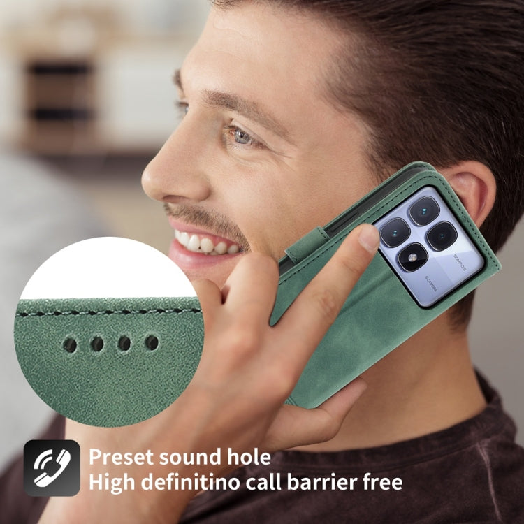 For Redmi K70 Ultra Dierfeng Dream Line TPU Hybrid PU Leather Phone Case(Green)
