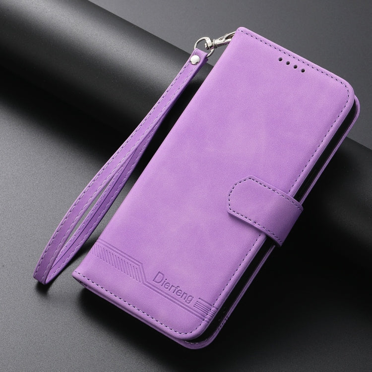 For Redmi K70 Ultra Dierfeng Dream Line TPU + PU Leather Phone Case(Purple)
