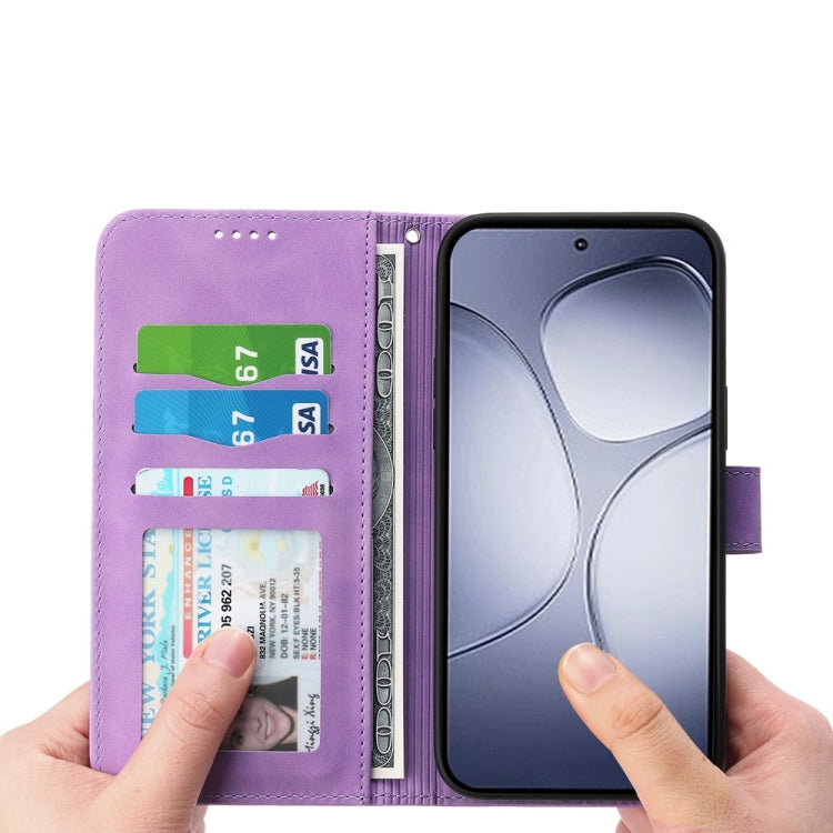 For Redmi K70 Ultra Dierfeng Dream Line TPU + PU Leather Phone Case(Purple)