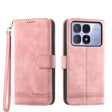 For Redmi K70 Ultra Dierfeng Dream Line TPU Hybrid PU Leather Phone Case(Pink) - Xiaomi Cases by PMC Jewellery | Online Shopping South Africa | PMC Jewellery | Buy Now Pay Later Mobicred