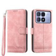 For Redmi K70 Ultra Dierfeng Dream Line TPU Hybrid PU Leather Phone Case(Pink)
