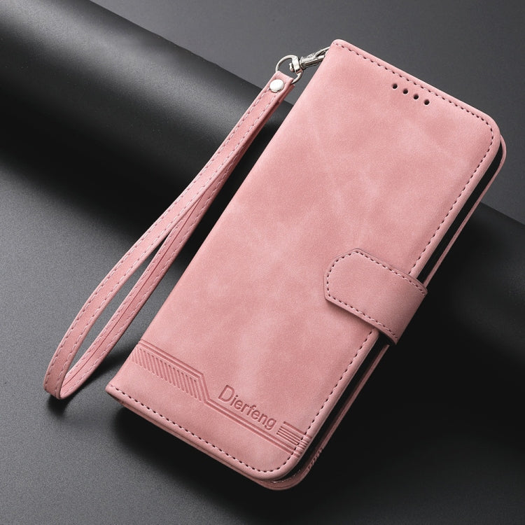 For Redmi K70 Ultra Dierfeng Dream Line TPU Hybrid PU Leather Phone Case(Pink)