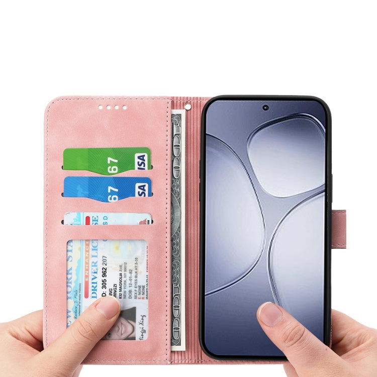 For Redmi K70 Ultra Dierfeng Dream Line TPU Hybrid PU Leather Phone Case(Pink)