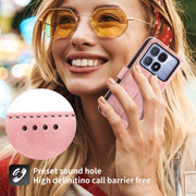 For Redmi K70 Ultra Dierfeng Dream Line TPU Hybrid PU Leather Phone Case(Pink)