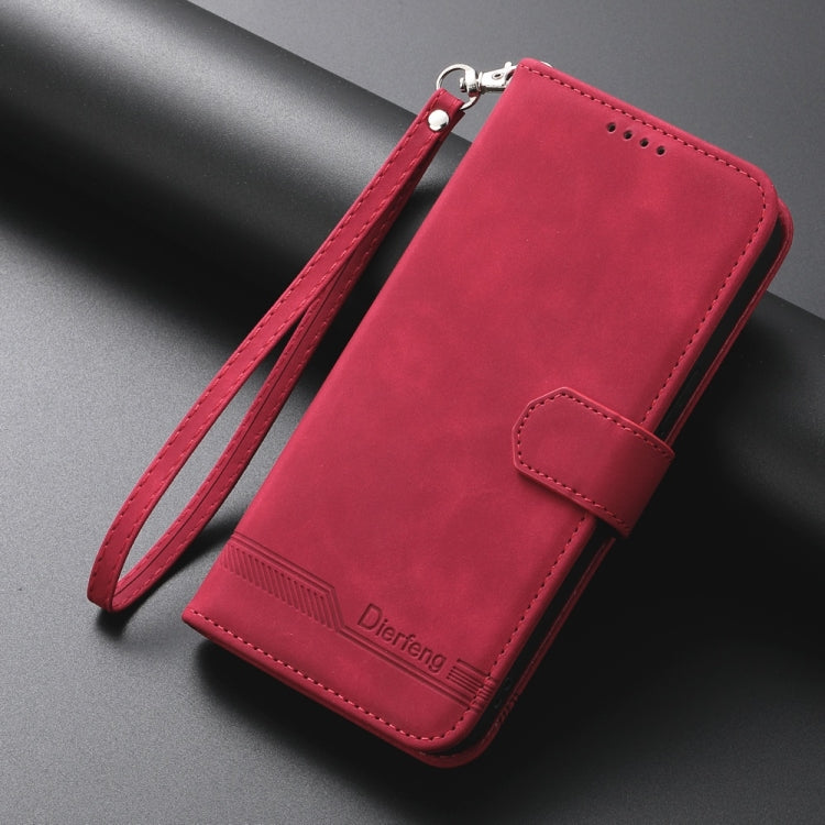 For Redmi K70 Ultra Dierfeng Dream Line TPU + PU Leather Phone Case(Red)