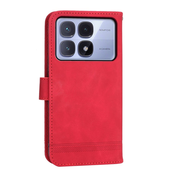 For Redmi K70 Ultra Dierfeng Dream Line TPU + PU Leather Phone Case(Red)