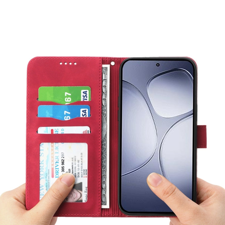 For Redmi K70 Ultra Dierfeng Dream Line TPU + PU Leather Phone Case(Red)