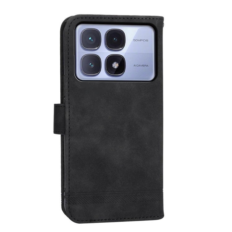 For Redmi K70 Ultra Dierfeng Dream Line TPU Hybrid PU Leather Phone Case(Black)