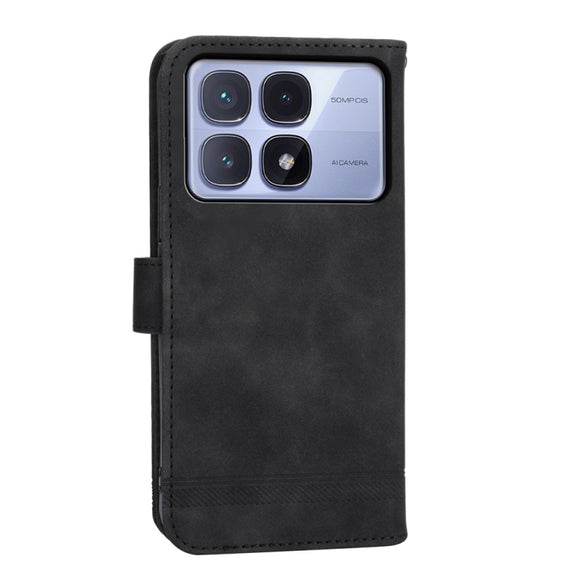 For Redmi K70 Ultra Dierfeng Dream Line TPU Hybrid PU Leather Phone Case(Black)
