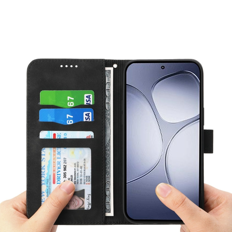 For Redmi K70 Ultra Dierfeng Dream Line TPU Hybrid PU Leather Phone Case(Black)