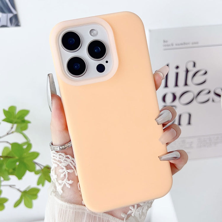 For iPhone 16 Pro PC Hybrid Liquid Silicone Jelly Phone Case(Orange)